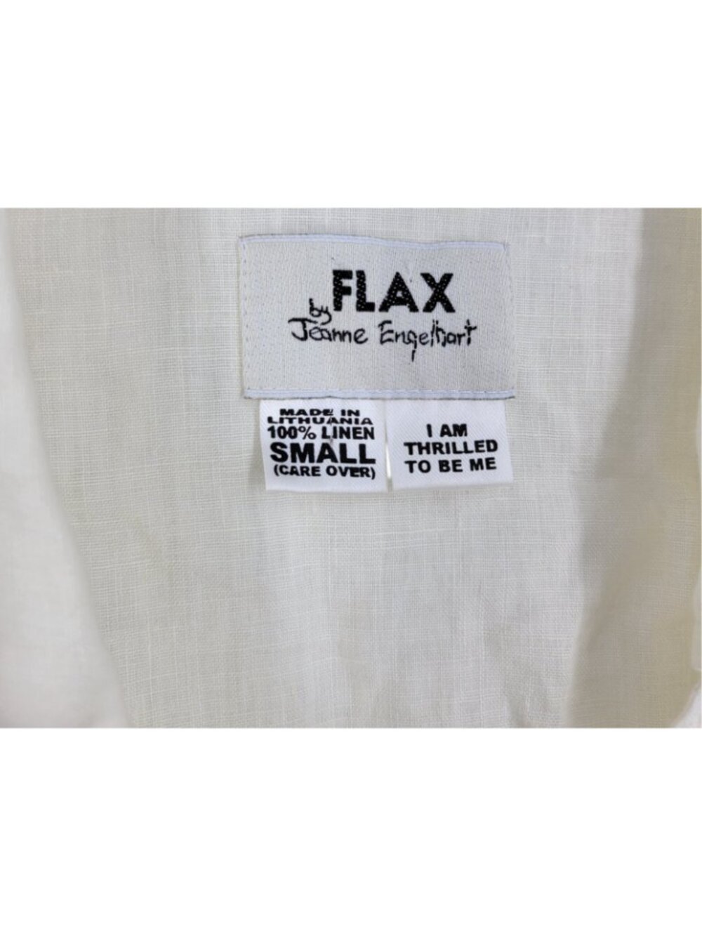 FLAX Jeanne Engelhart Small 100% Linen Jacket Lagenlook Artsy Boho coastal - Picture 2 of 4